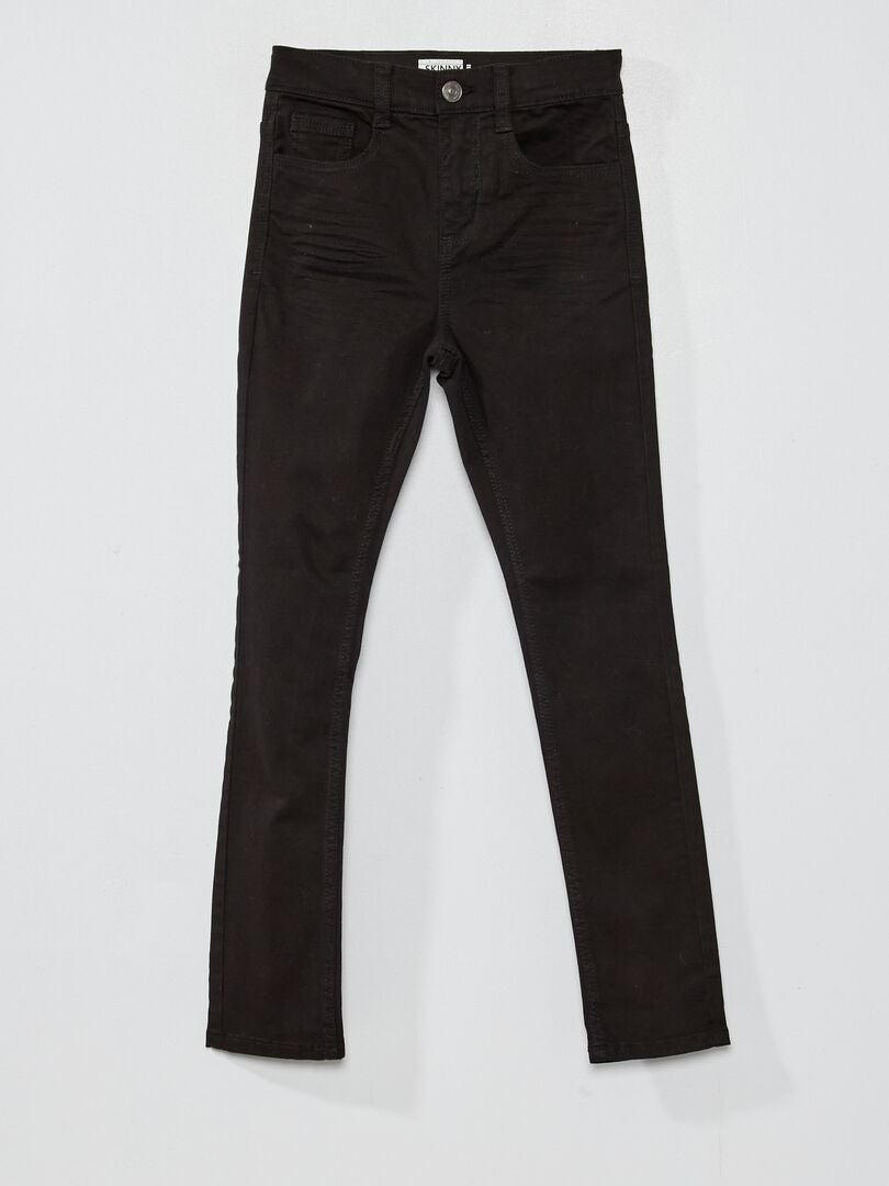 Calça skinny de cinco bolsos - preta