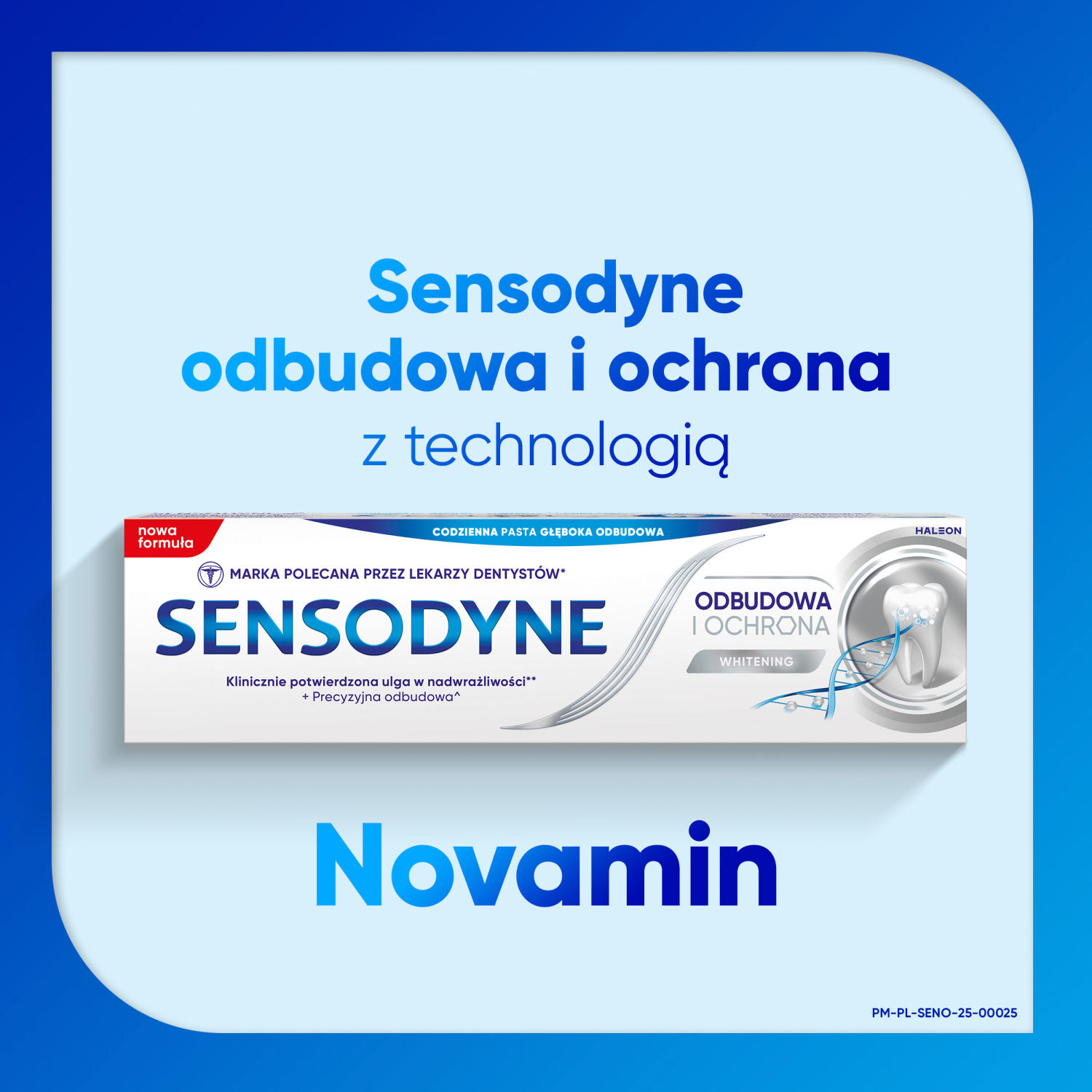 Sensodyne Tandpasta voor overgevoelige tanden, remineraliseert tandsteen en tandplak, 75 ml, herstelt en beschermt, en maakt tanden witter.