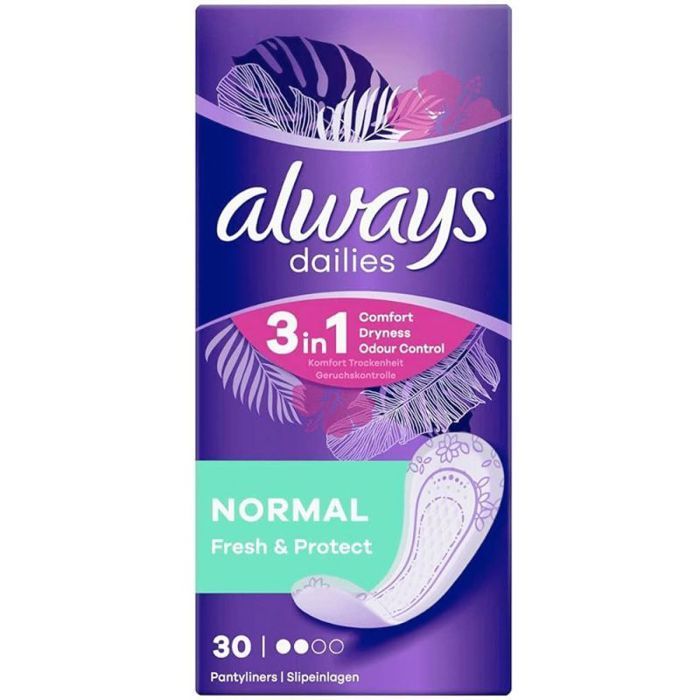 30 Fresh & Protect Panty Liners, Normal