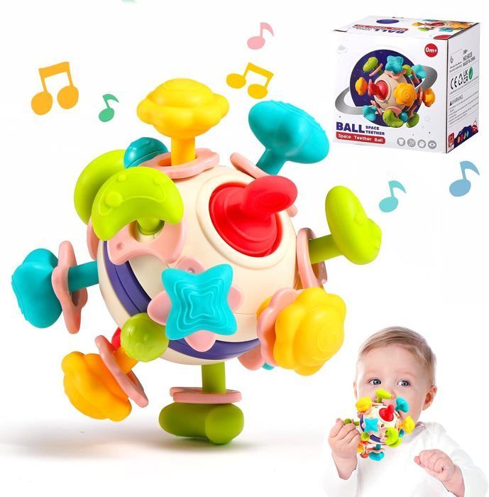 Bébé Premier Hochet de Dentition Jouets Bébé 1 an Jeux Montessori Bebe eveil 0-12 Mois Filles Garçons Cadeau