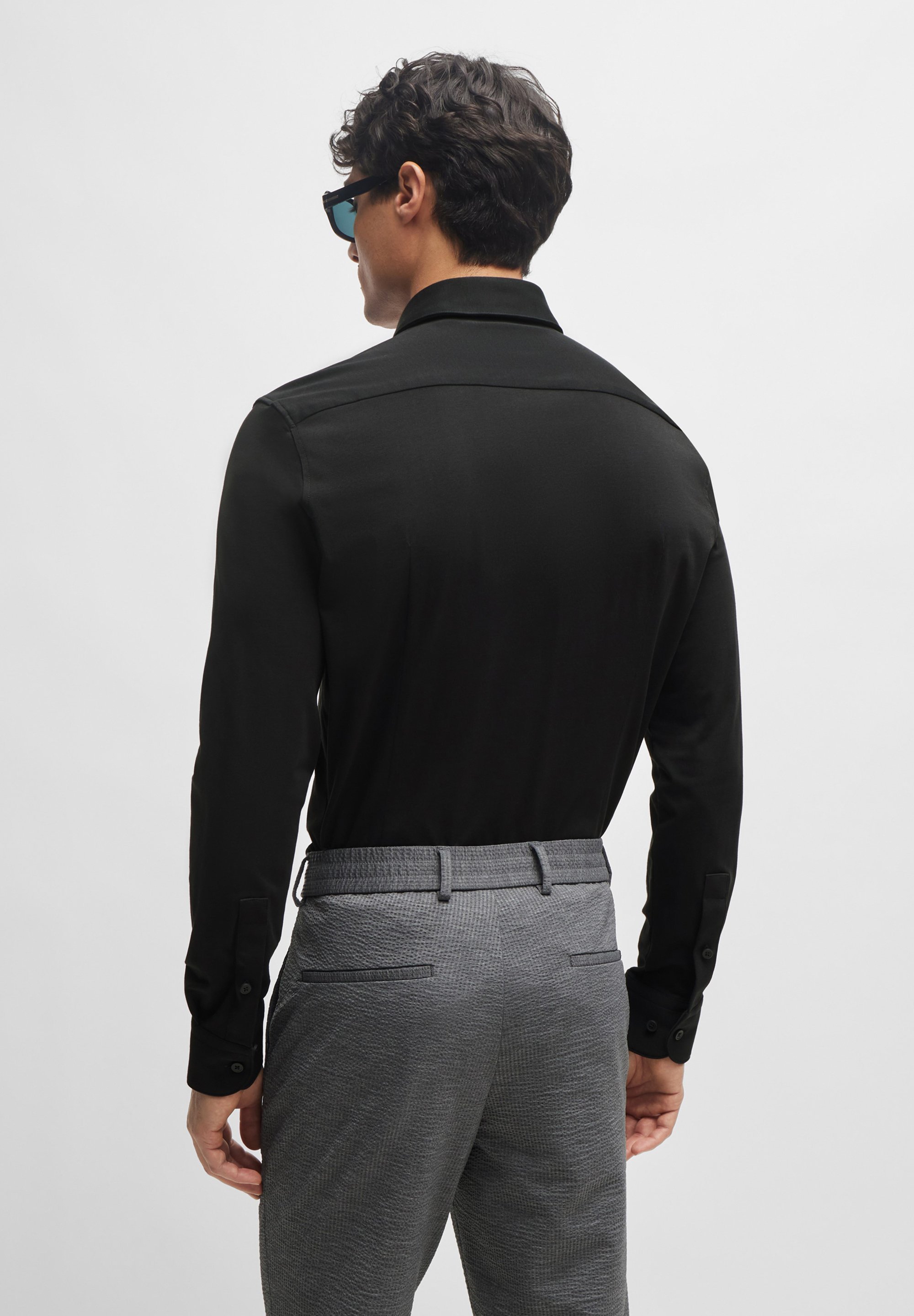 BOSS Slim Fit Langarm - Formeel overhemd - zwart