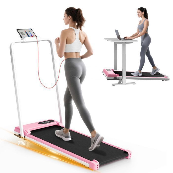 Tapis roulant pieghevole - Pedana 3 in 1 con inclinazione del 7% - Velocità regolabile da 1 a 8 km/h - Superficie 38,5 x 90 cm