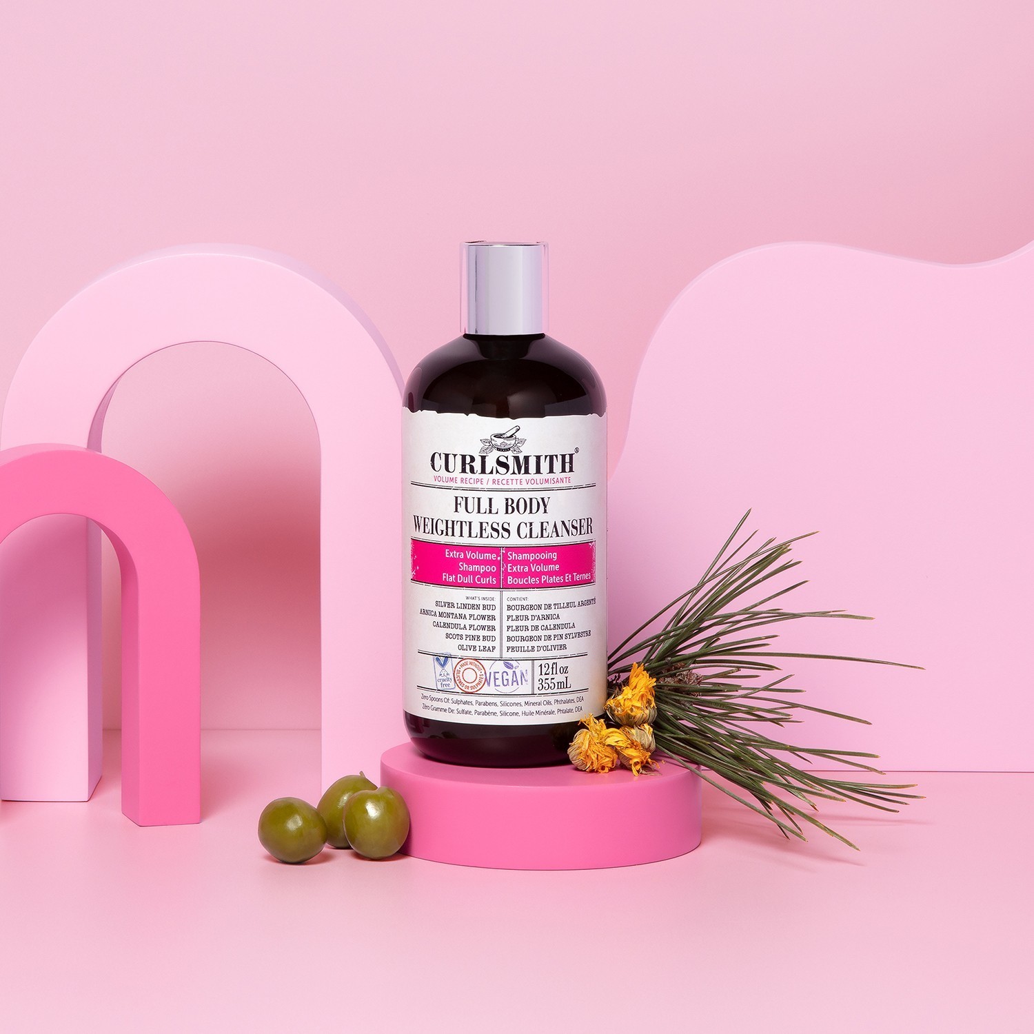 „Curlsmith“ plaukų šampūnas, lengvas viso kūno šampūnas – 355 ml