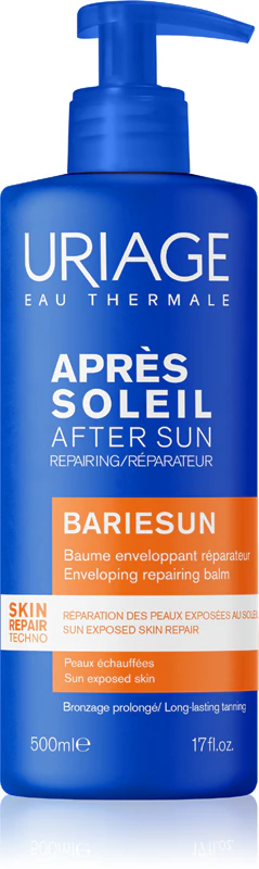 Bálsamo Reparador Pós-Sol Uriage Bariésun: bálsamo regenerador para rosto e corpo.