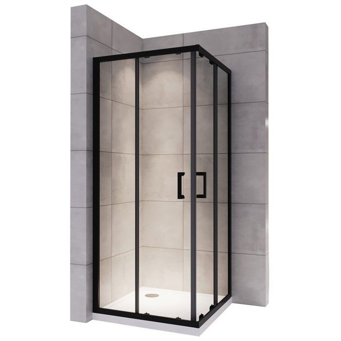 LANABLACK Shower Enclosure H 180 cm Sliding Door Dimensions - 70 x 70 cm, Glass - transparent