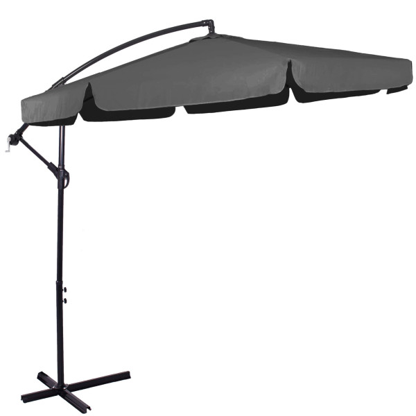Parasol tarasowy z regulacją kąta nachylenia 350 cm na wysięgniku grafit