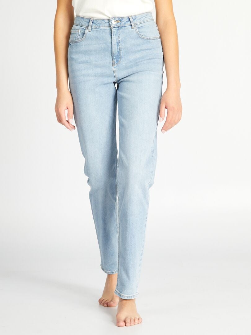 Pantalones vaqueros de talle alto regulares - 38/28L - azul