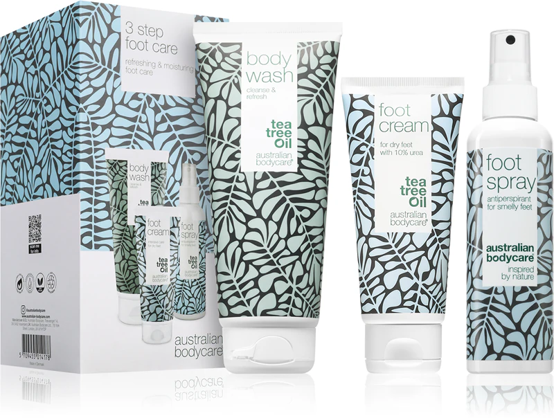 Kit de presente para cuidados com os pés e pernas em 3 etapas da Australian Bodycare