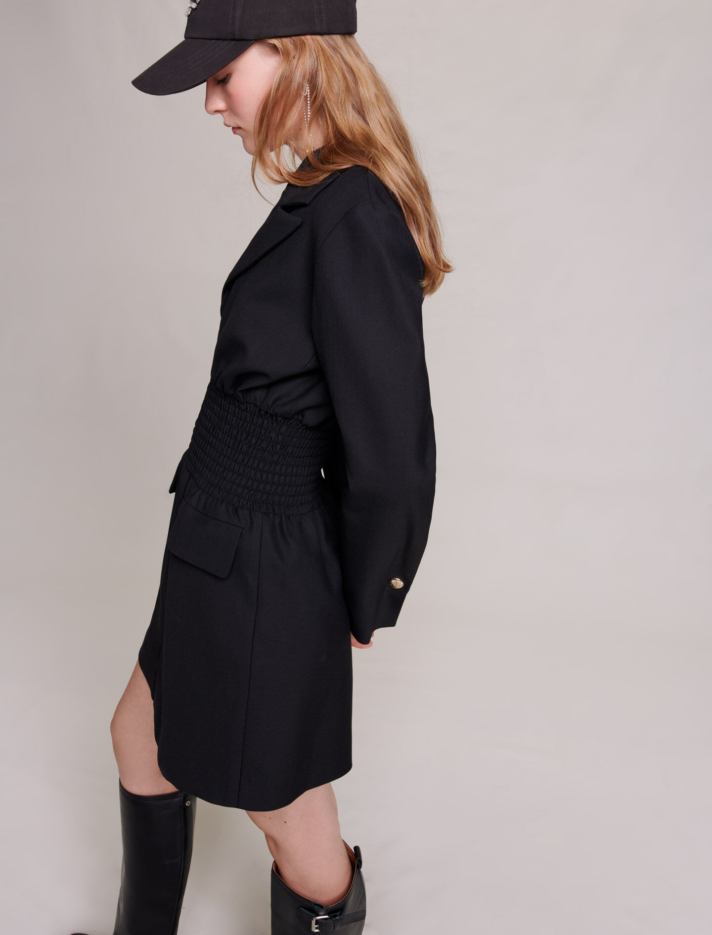 Rochie scurtă de smoking - Negru