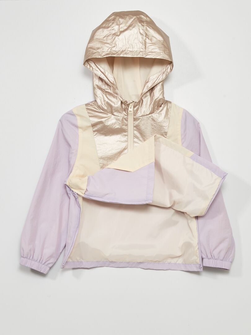 Windjack met kleurblokken - ROZE