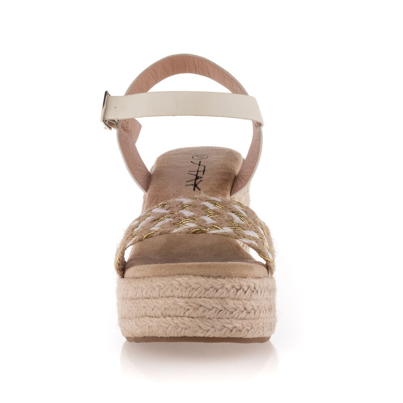 Weiße Damensandalen / Zehenfreie Schuhe