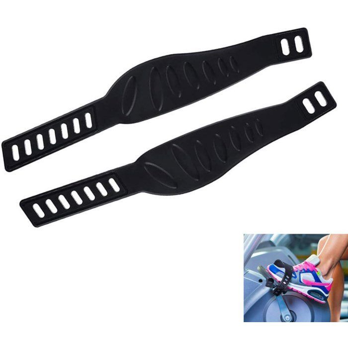 Bicycle pedal straps, 1 pair, 33cm, adjustable rubber straps for home trainer, fitness accessory
