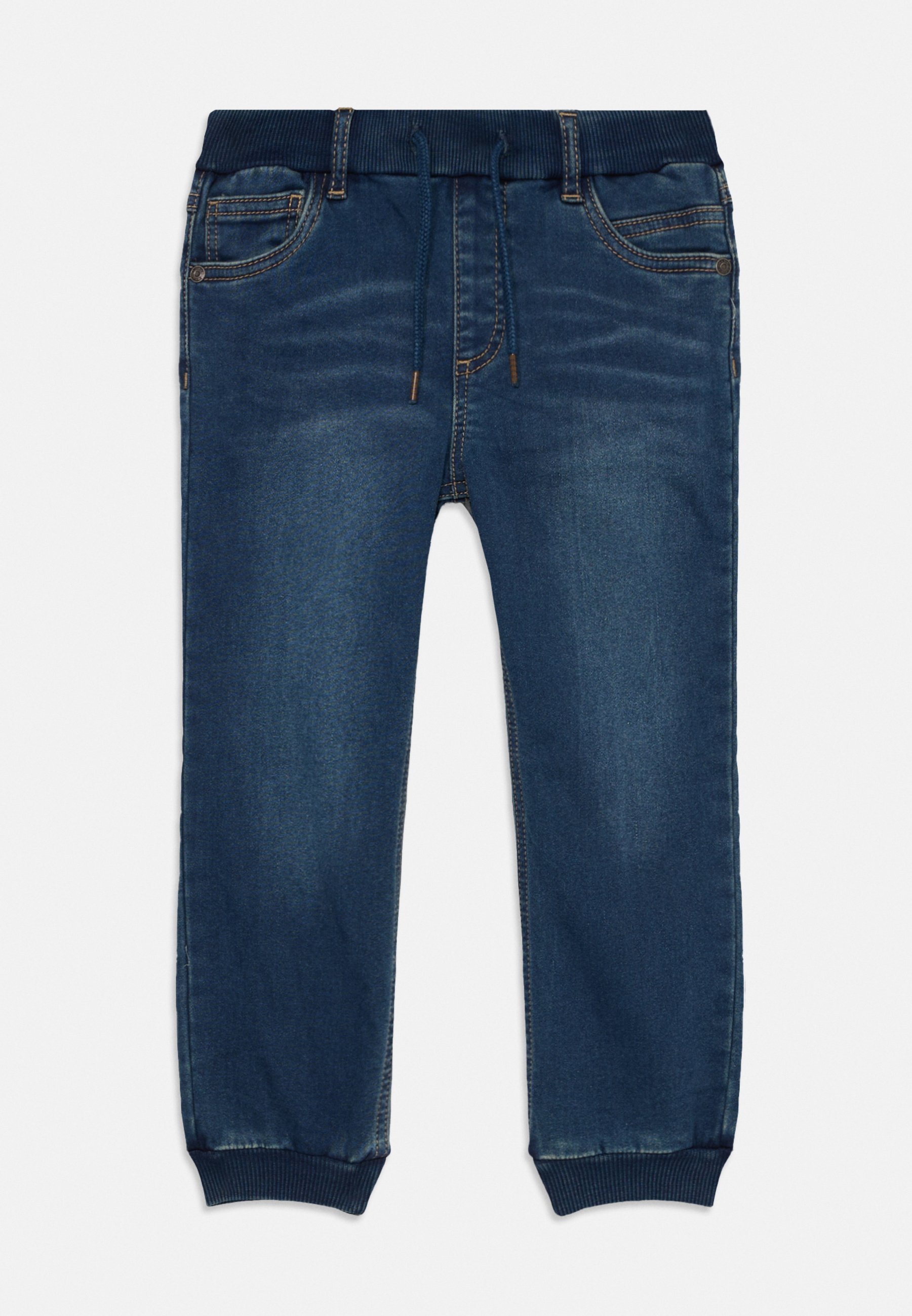 Naam: NMMBEN FLEECE - Rechte jeans - donkerblauwe denim