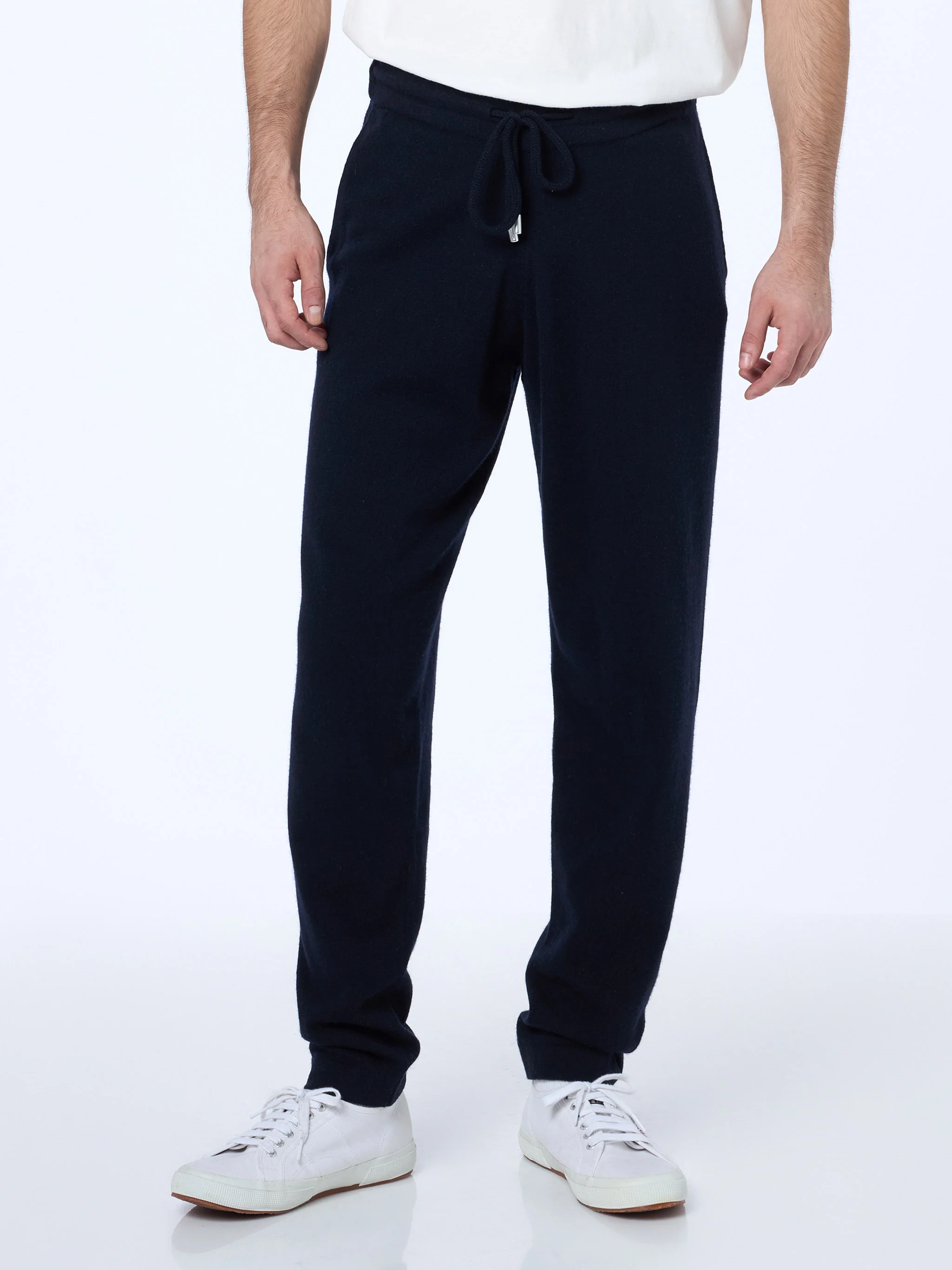 Pantaloni jogger blu in maglia da uomo Walton