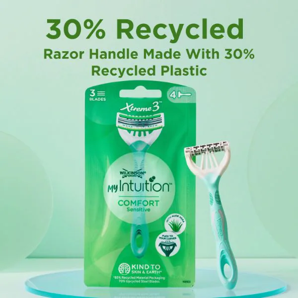 Jednorázový holicí strojek MyIntuition Xtreme 3 Beauty Sensitive, 4 ks