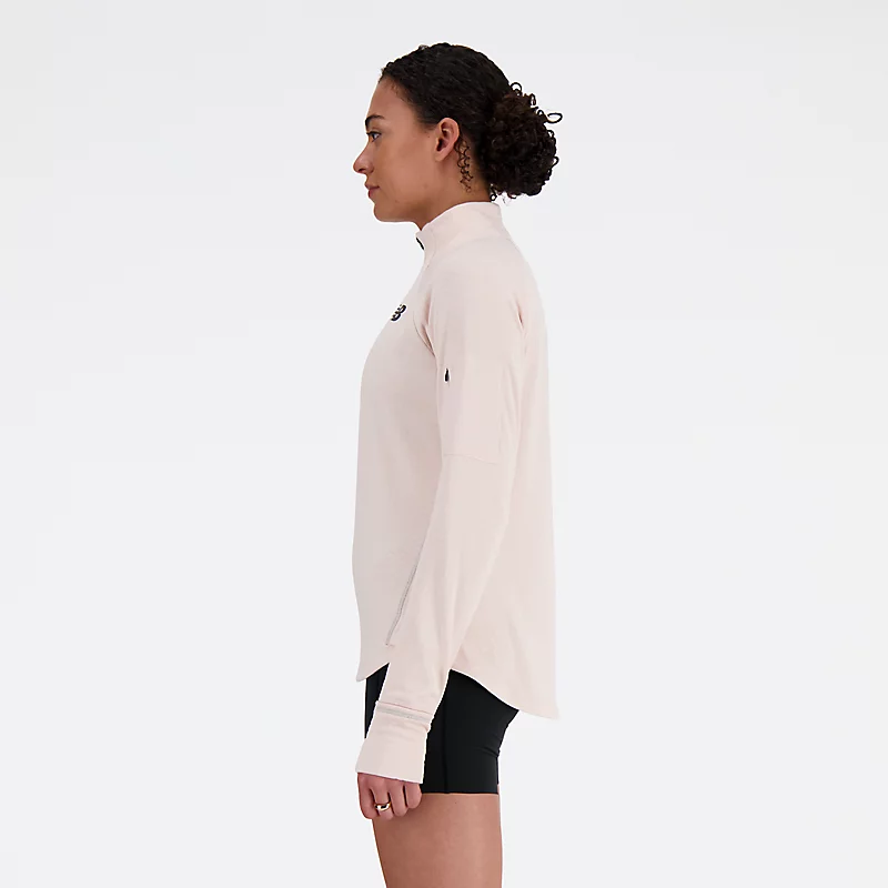 London Edition NB Heat Grid Half Zip Jacke für Damen – QUARTZ PINK MEATHER