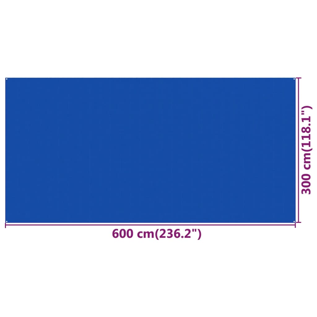 Tapete para tenda Vidaxl em HDPE 300x600 cm