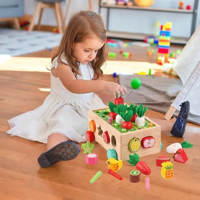 Juego educativo de madera - Método Montessori - Juego de pesca magnético - Desarrolla la motricidad fina - Para niños de 2 a 4 años