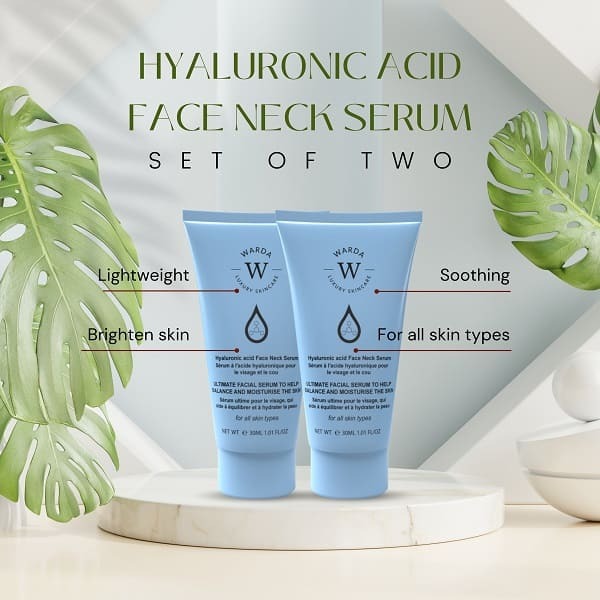 WARDA Hyaluronsäure-Serum für Gesicht und Hals, 30 ml x 2
