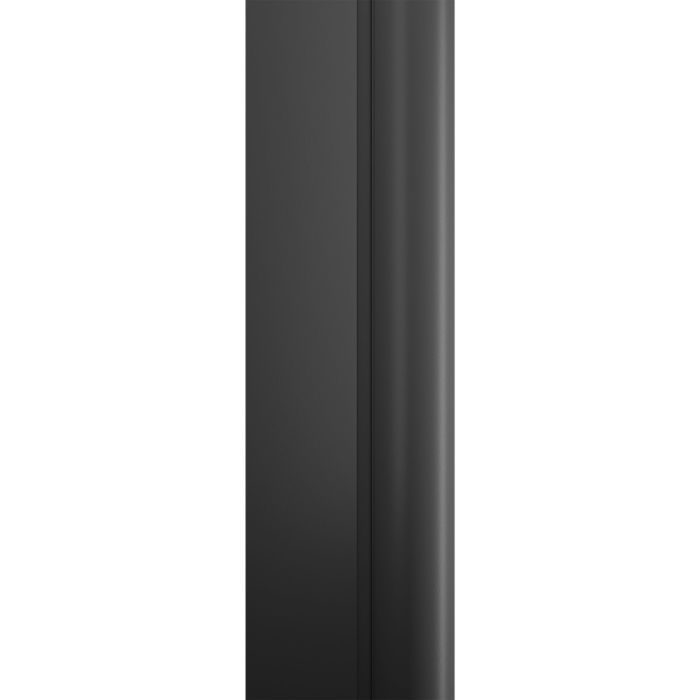 Tettoia in vetro stile officina Schulte, H.108 x L.93 cm, finestra interna, 3 pannelli trasparenti, telaio e profili nero opaco, pronta per l'installazione.
