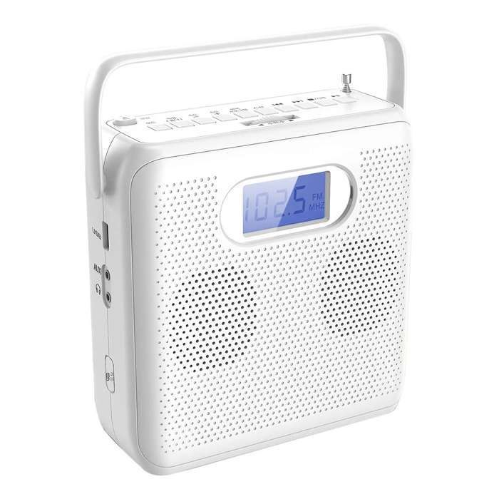 Portable CD Player with Bluetooth, USB, FM Radio with MP3 Conversion, AUX-In, and Stereo Speakers