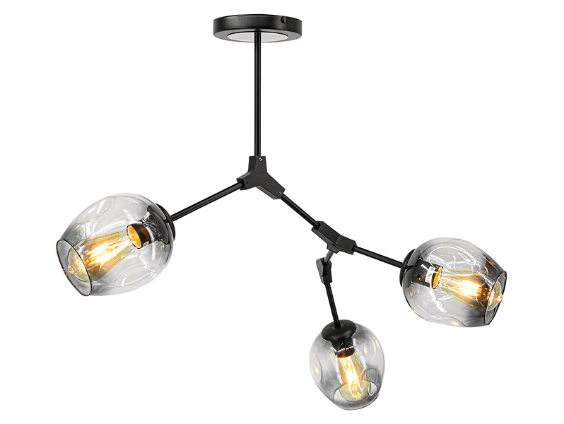 Lampa sufitowa Boston 3-punktowa metalowa czarna