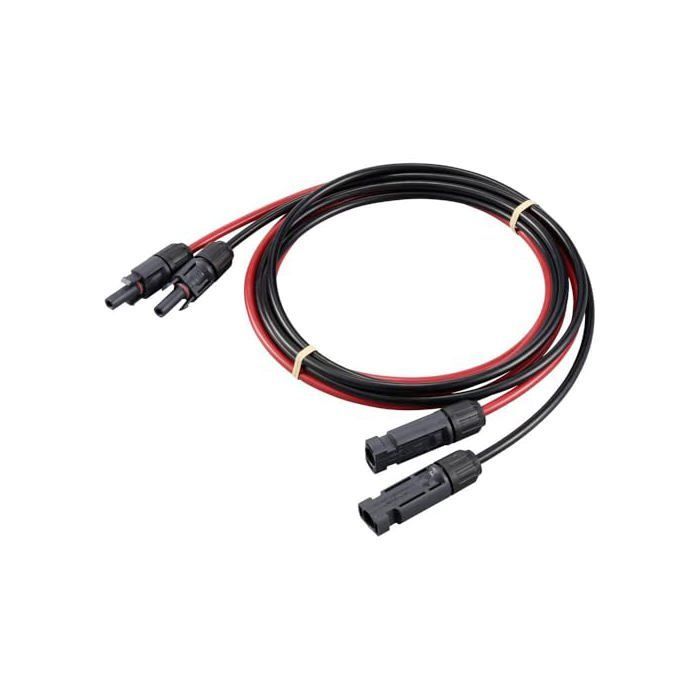 Solar-Verlängerungskabel – Sygonix – 6 mm² – 3 m – Stecker und Buchse – 2er-Pack – Geeignet für Solaranschlüsse