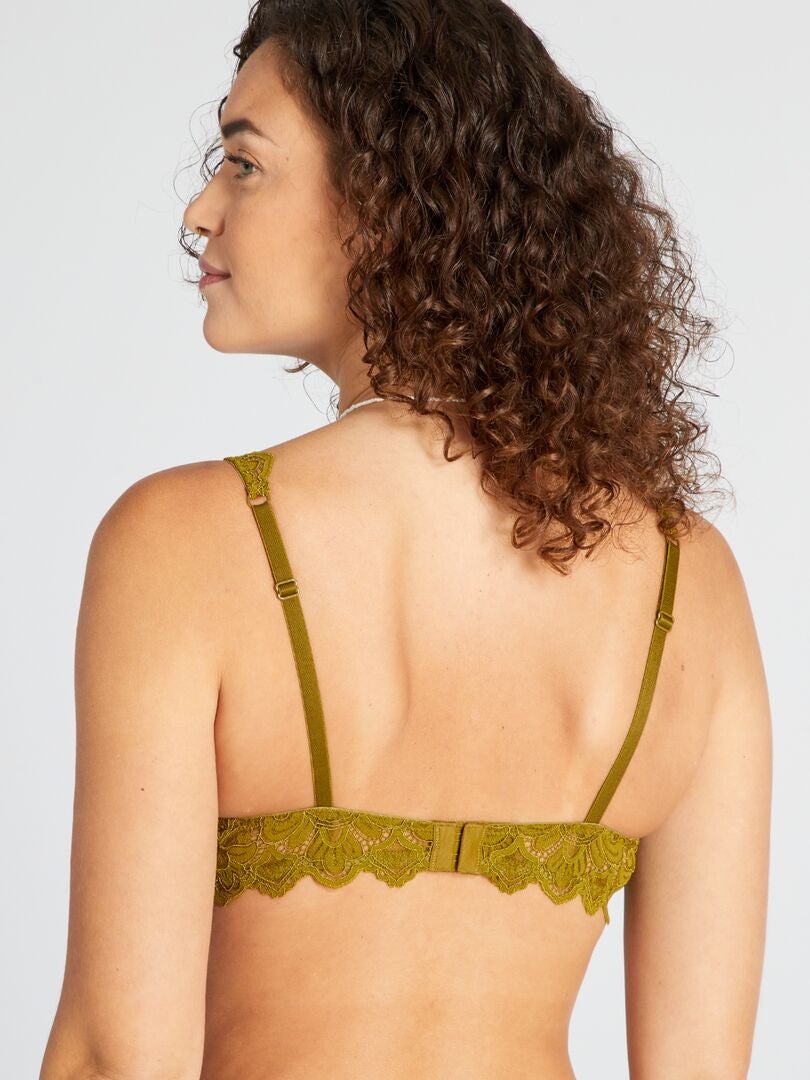 Kanten push-up bh - GROEN