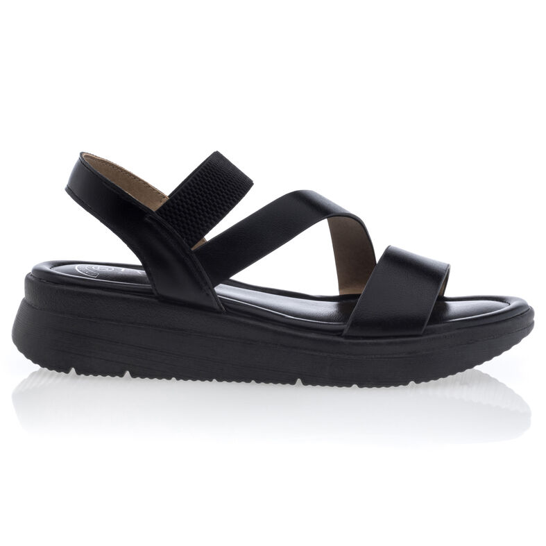 Zwarte sandalen/open teenschoenen voor dames