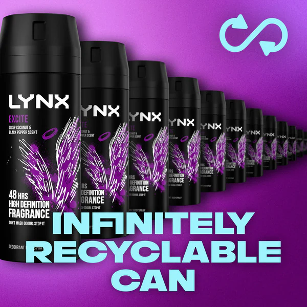 Desodorante corporal en aerosol Lynx Excite 150 ml