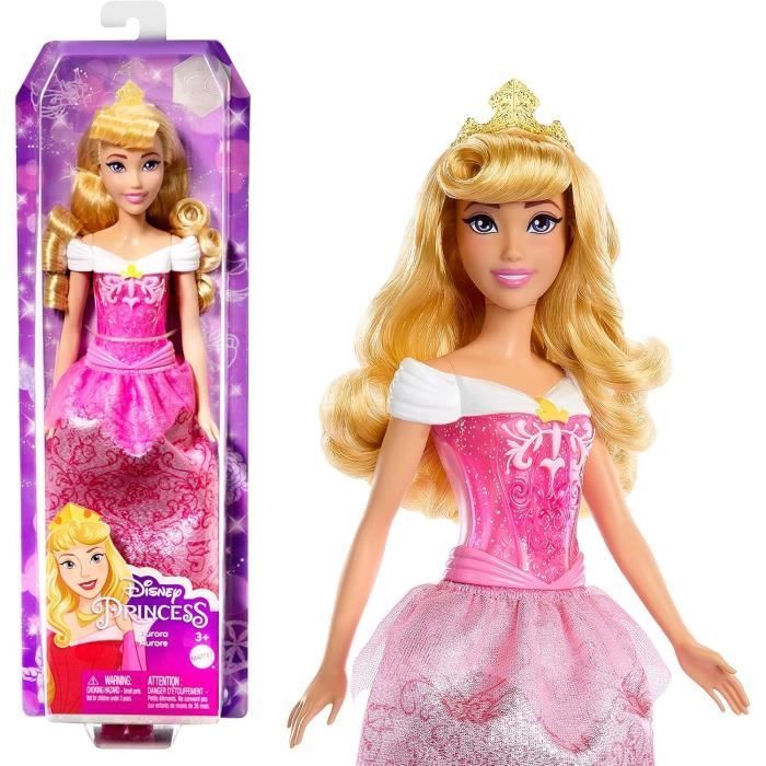 Muñeca Aurora de 29 cm, vestido y accesorios para muñeca Princesa Disney de Mattel HLW09