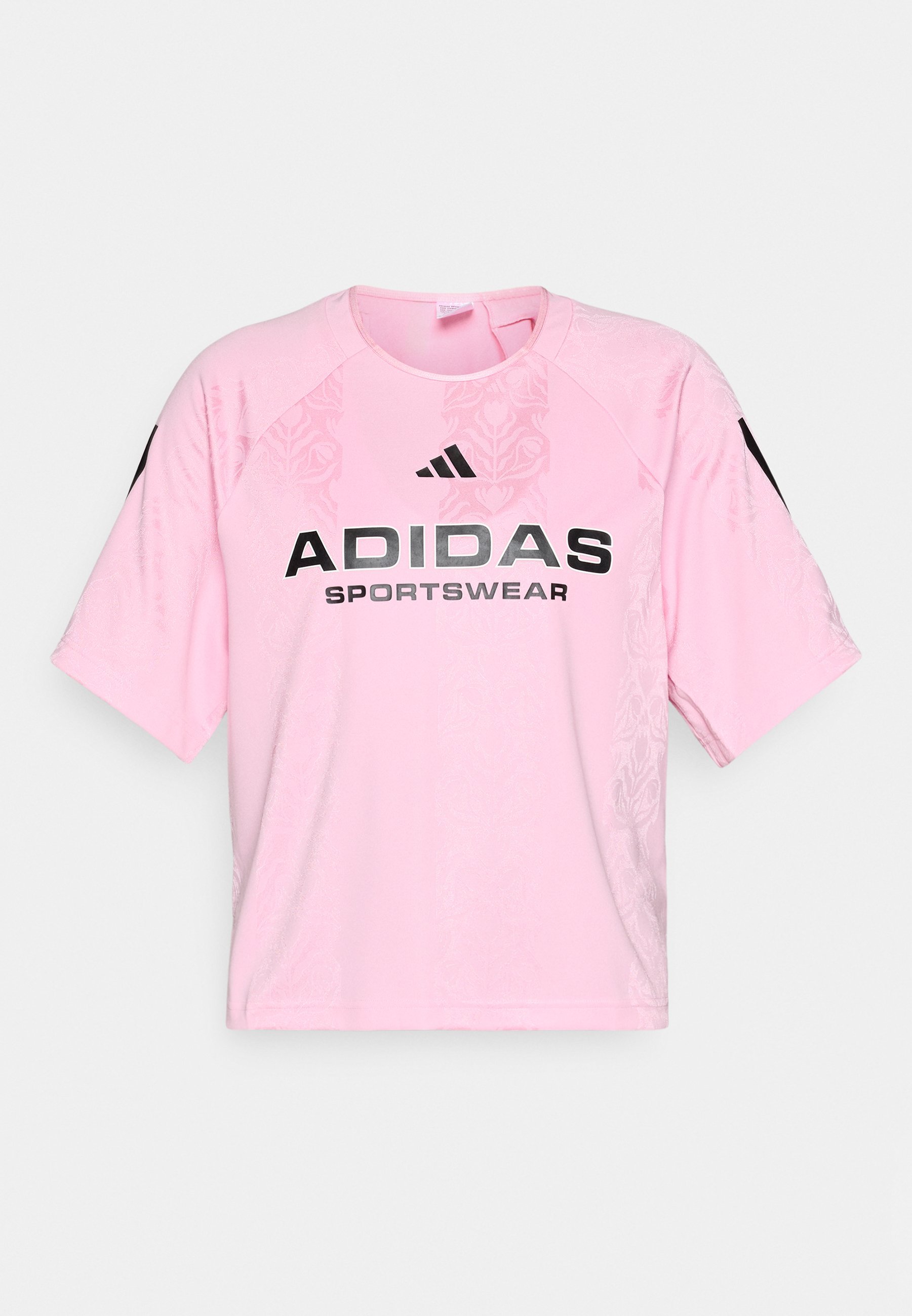 adidas Sportswear TIRO TEE - Koszulka z nadrukiem - prawdziwy róż/czarny