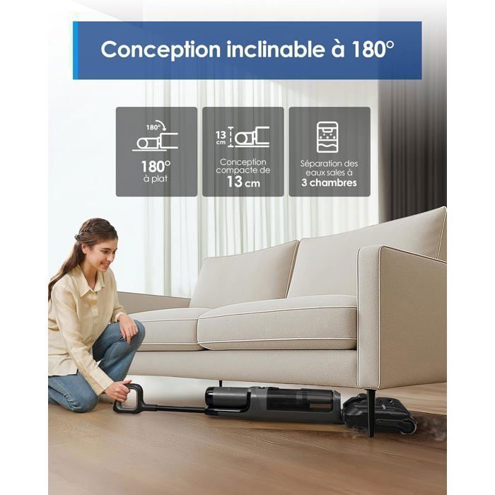 Aspirapolvere a bastone TINECO Floor One i6 Stretch 40 min FlashDry