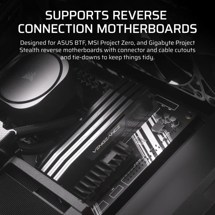 Boîtier ATX - CORSAIR - FRAME 4000D RS ARGB - Modulaire - 3 Ventilateurs ARGB Préinstallés - Débit d'air Élevé