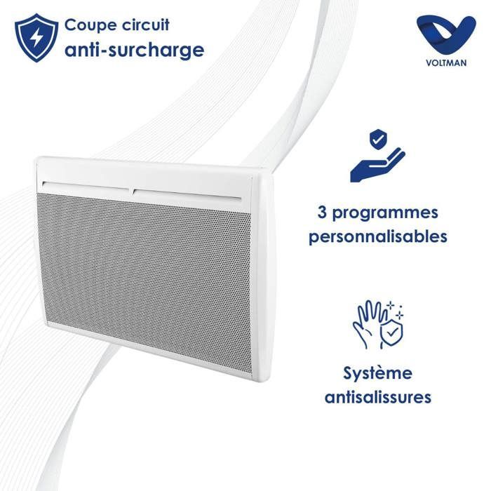 Chauffage électrique panneaux rayonnants 1500W - Voltman