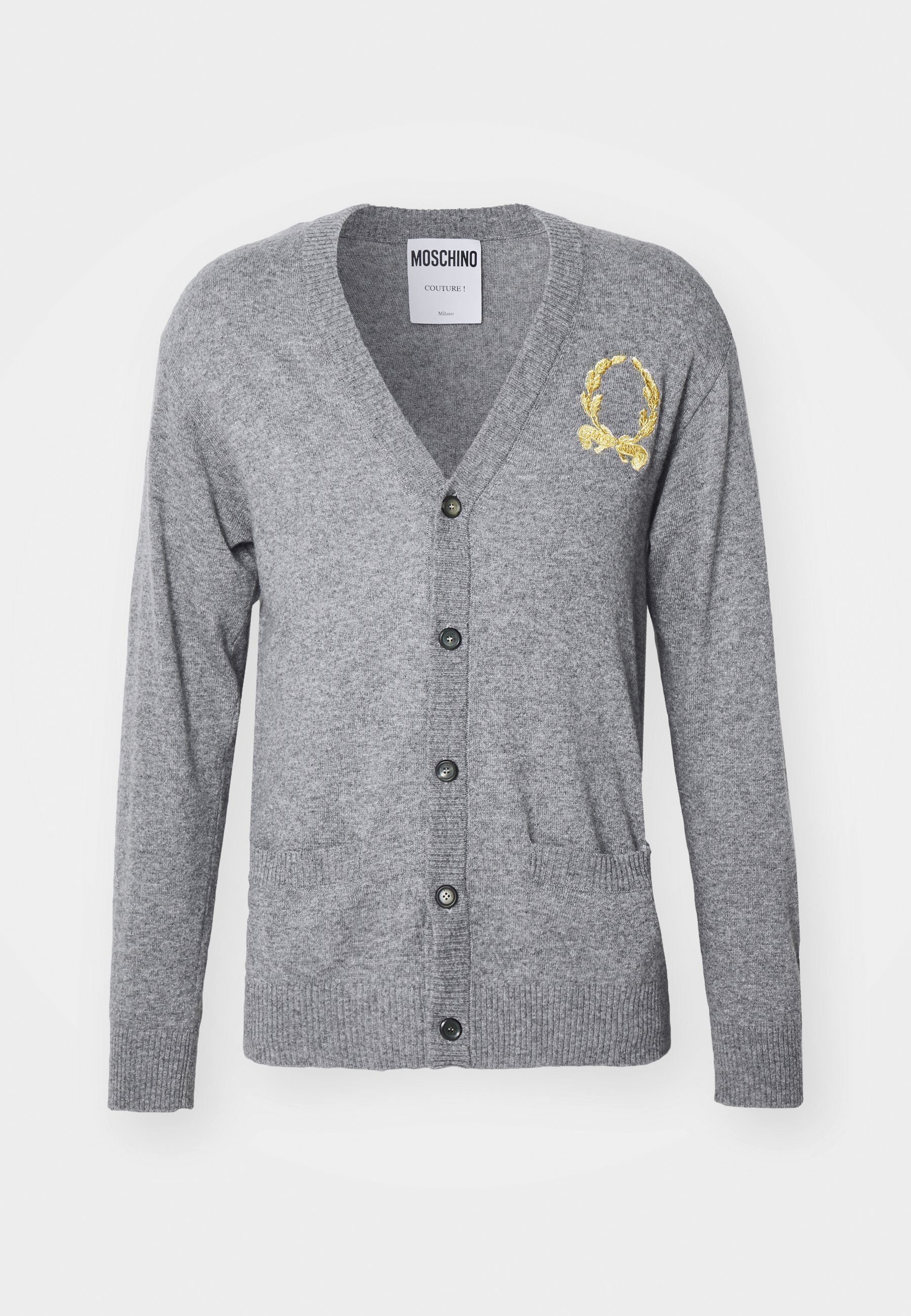 Gilet MOSCHINO LAUREL CROWN EMBLEM - gris