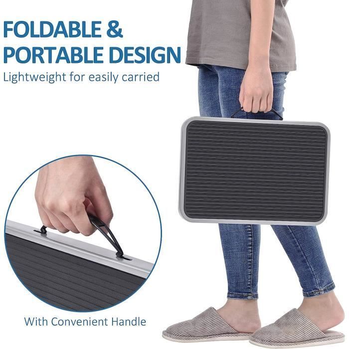 Taburete plegable, escalera plegable de acero de 1 peldaño, escalera plegable pequeña para sala de estar, cocina, baño, biblioteca, 38x26x17,5 cm