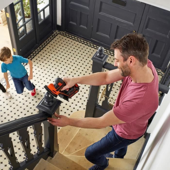 Black+Decker BDCDS18N-XJ 18V Cordless Detail Sander - 6 Sanding Discs - Battery Not Included