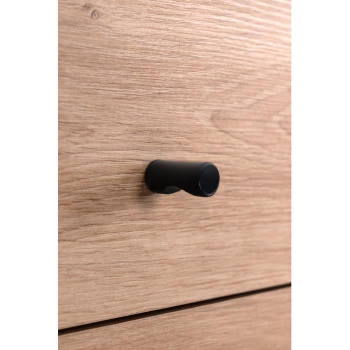 Wardrobe with mirror - MEDAN 42B - Anthracite / Artisan Oak - 122 x 190 x 37 cm