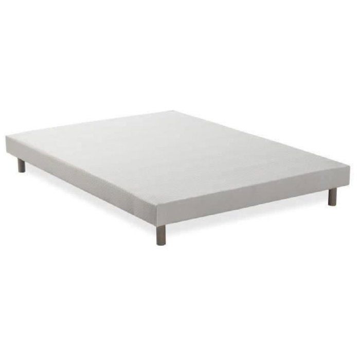 Base de cama estofada com ripas DEKO DREAM Rakenne 160 x 200 - Madeira maciça branca + Pés