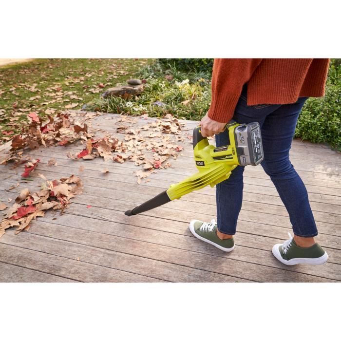 RYOBI - Soplador ONE+ de 18 V - Velocidad máxima de soplado: 245 km/h - Caudal máximo de aire: 2,6 m³/min - Batería y cargador no incluidos - OBL1820S