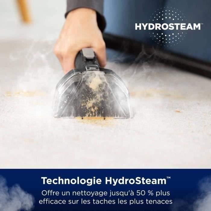BISSELL SpotClean HydroSteam Select - Nettoyeur Vapeur - Moquettes, voiture, carrelage - 1000 W - 4,5 m - 3 modes de nettoyage