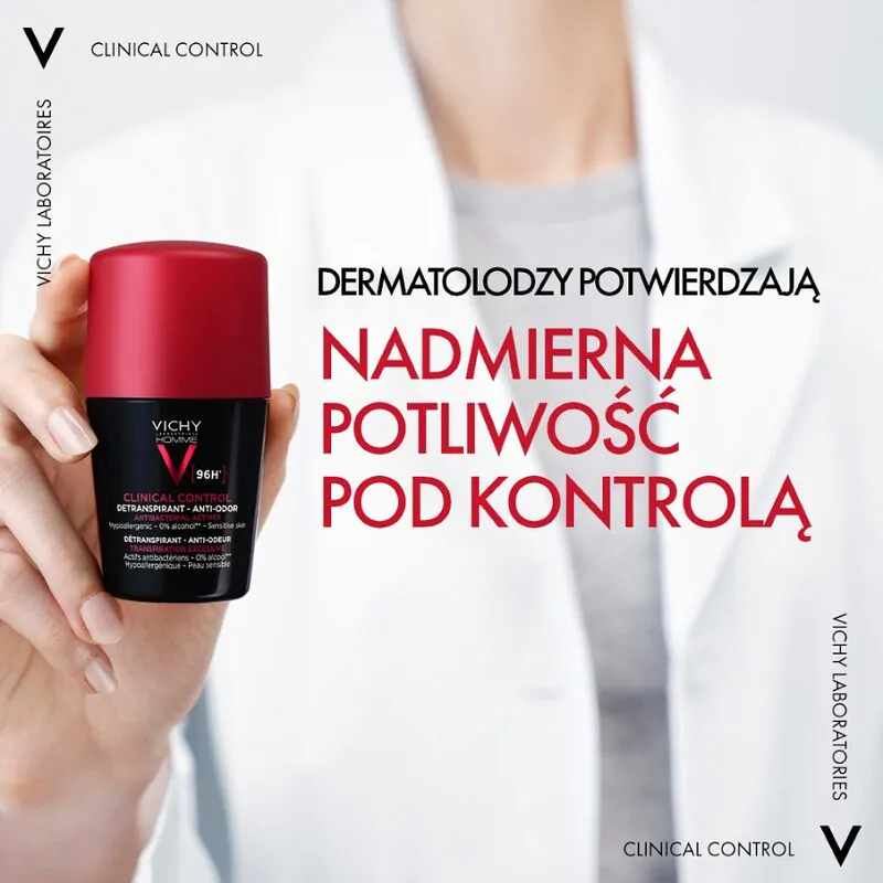 Vichy Homme Dezodorant Clinical Control 96H Roll-On
