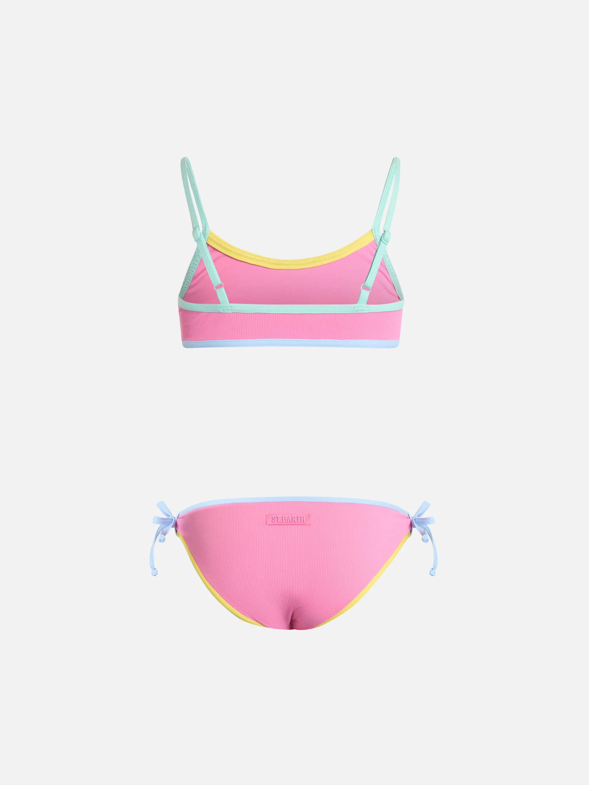 Bikini a bralette da bambina Jaiden con patch in spugna St. Barth Bart