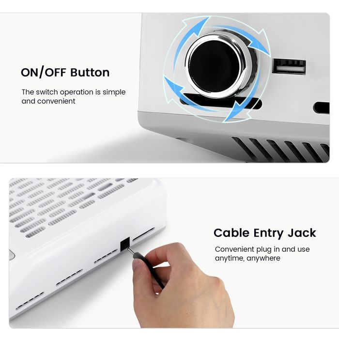 100W Manicure Vacuum Cleaner, Tabletop Nail Vacuum with Filter, for Nail Art or Salon, Improved Dust Vacuum