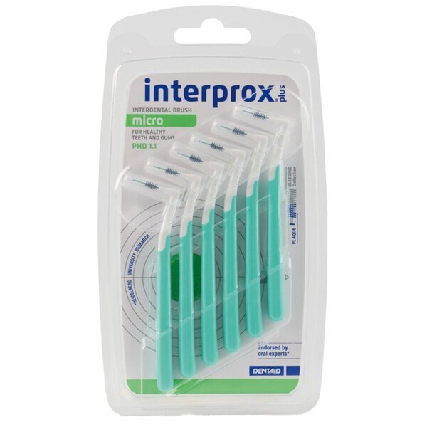 Interprox Plus Micro 1.1 interdentalne četkice<br>zelene, 6 komada