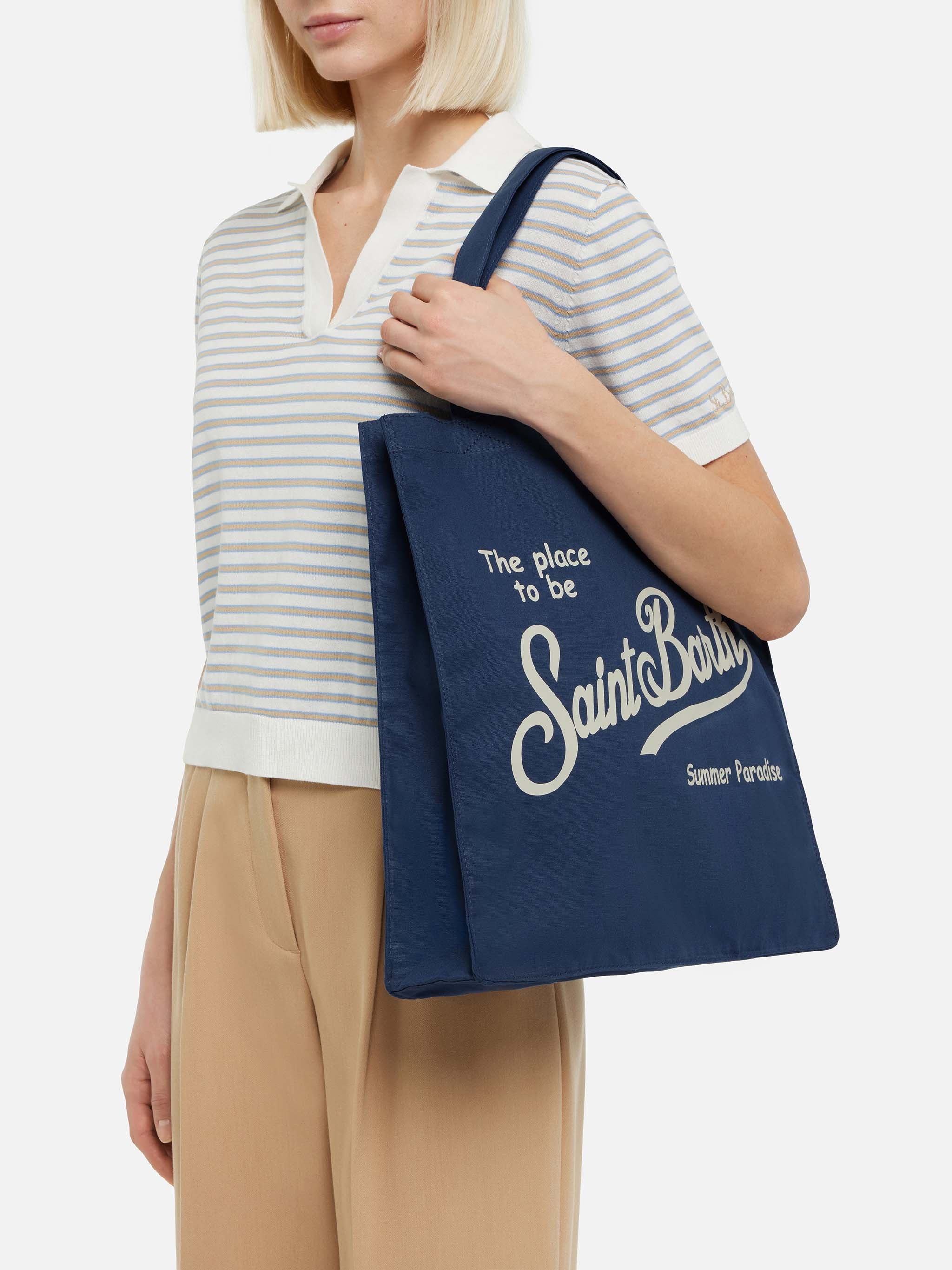 Essentiële katoenen tas met Saint Barth-logo