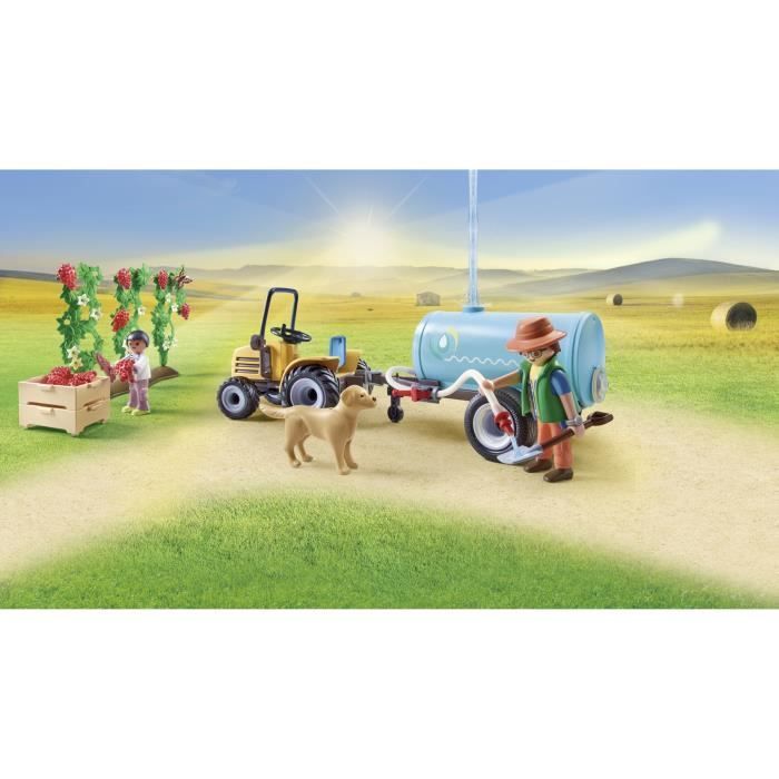 PLAYMOBIL 71442 Fermier avec tracteur et citerne, Country la vie à la ferme, 117 pièces, Dès 4 ans