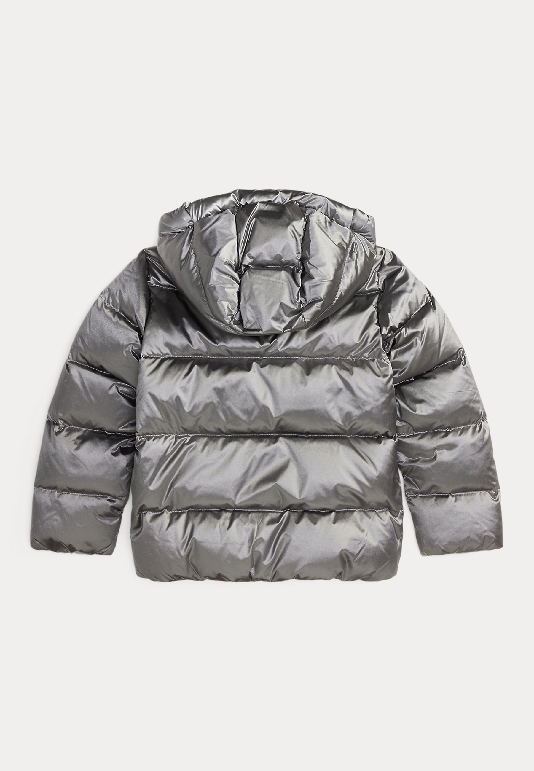 Polo Ralph Lauren METALLIC DOWN HOODED JACKET - Kurtka puchowa - metaliczny kanał szary