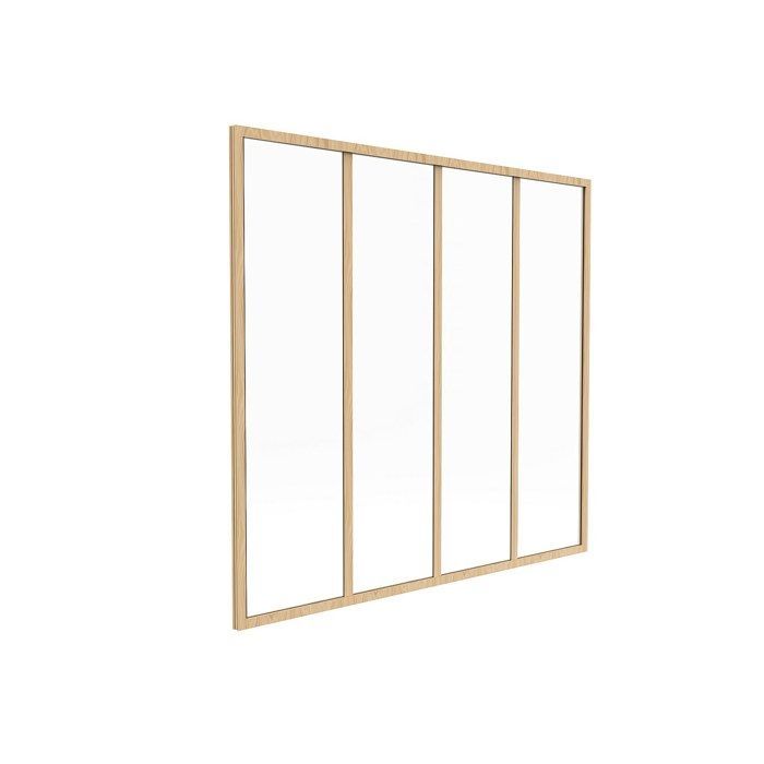 Techo de cristal de aluminio con recubrimiento en polvo estilo taller - 120x105 cm - Luz natural - BAYVIEW